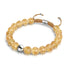 Ambre | Argent | Bracelet macramé verre luciole